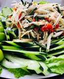 Salada de Mamão Verde (Som Tam) 🥗🇹🇭