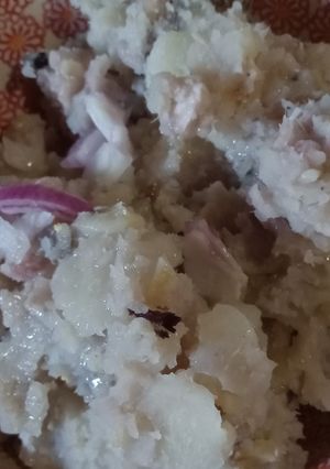 Una foto de Serenata malanga papas y bacalao