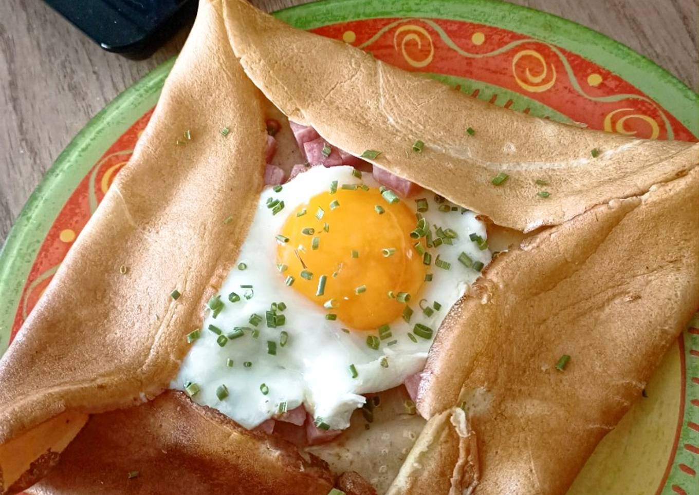 Crêpe œuf/jambon/fromage au Cook Expert