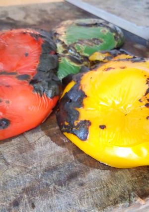 A picture of Smoked Bell Peppers.