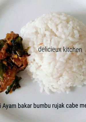 Foto resep Nasi Ayam Bakar Bumbu Rujak Cabe Mercon