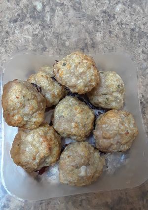 A picture of Baked Turkey (or Chicken) Meatballs.