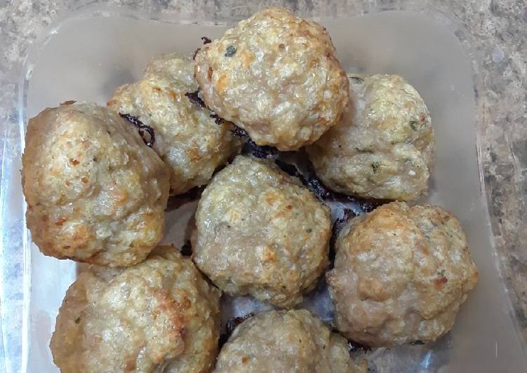 Recipe of Homemade Baked Turkey (or Chicken) Meatballs