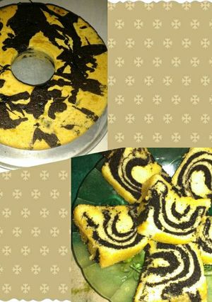 Foto resep CAKE MARMER MOTIF ZEBRA