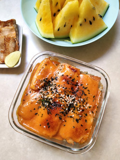 Foto resep Nasi Salmon Panggang