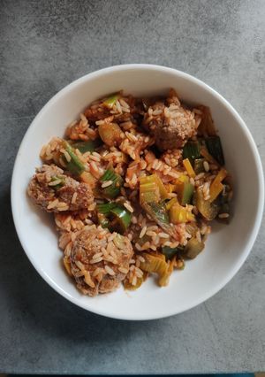 Une photo de Riz manchou aux boulettes