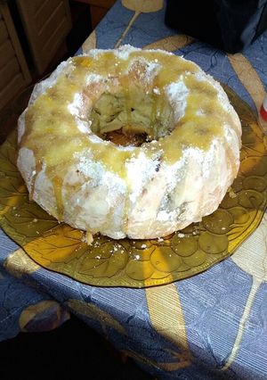Una foto de Budín de manzana y banana fácil