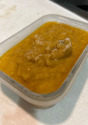 A picture of Ginger carrot soup.