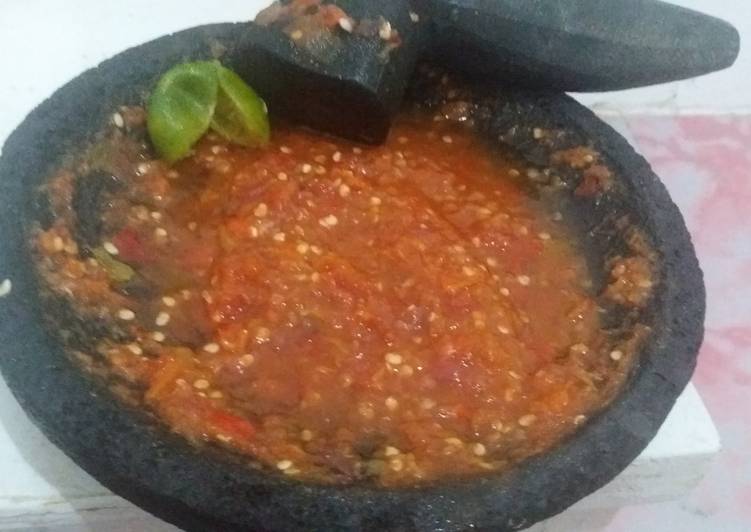 Sambal Tomat Plus Jeruk a la Jeje Sasah