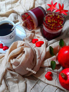 عکسی از دستور پودینگ انار با ژله یلداییsolmaz