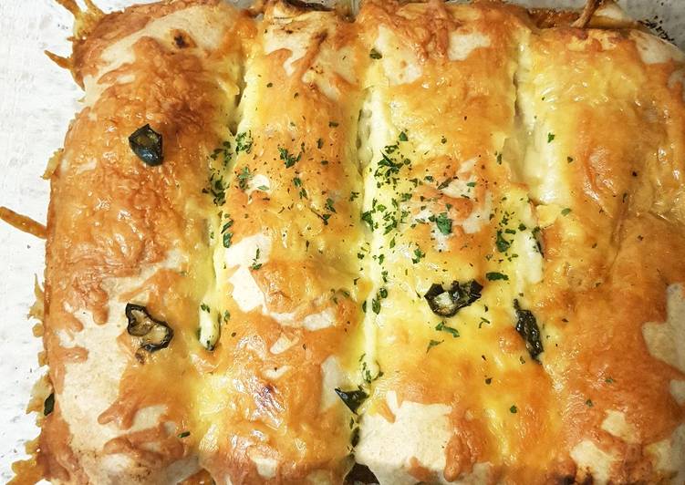 My Chicken #Enchiladas With Monteray Jack Cheese to Finish �?