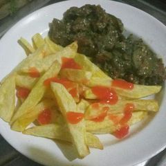 A picture of Wet Fry Meat# My mum's Recipe#.