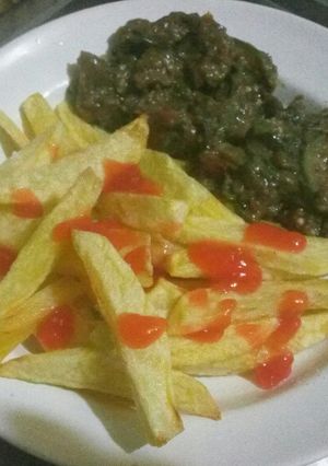 A picture of Wet Fry Meat# My mum's Recipe#.