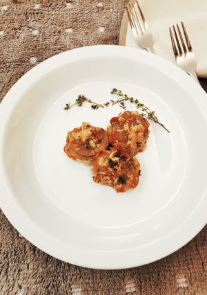 A picture of Parmesan potatoes.