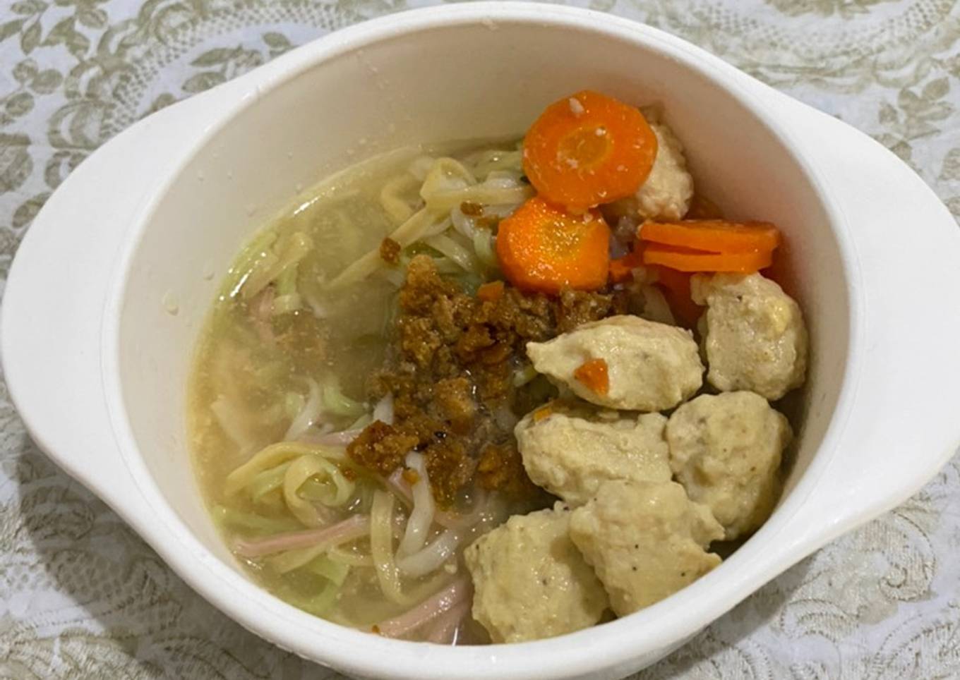 Mie ayam bakso mpasi 1+