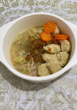 Foto resep Mie ayam bakso mpasi 1+
