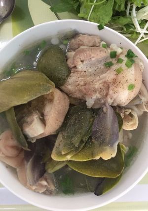 Hình của món Bông atiso hầm chân giò.