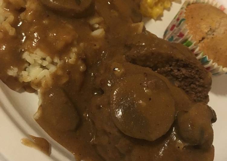 Step-by-Step Guide to Prepare Super Quick Homemade P-lo&#39;s Salisbury Steak and Gravy