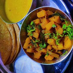 A picture of Pumpkin Ki Bhaji.