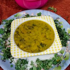 A picture of Spinach Dal tadka(Dhaba style.