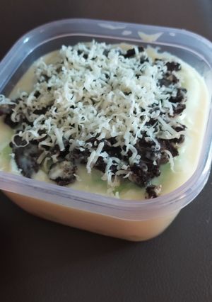 Foto resep Pandan oreo cheese dessert box
