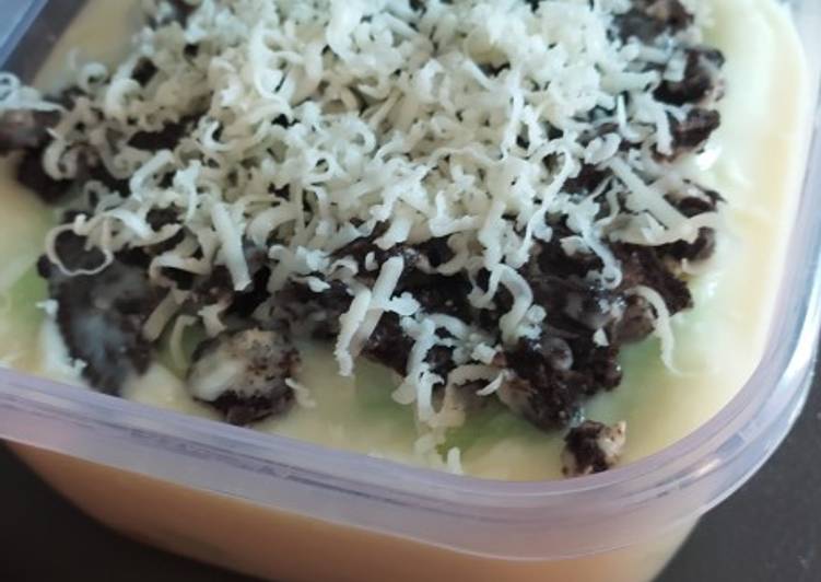 Rahasia Bikin Pandan oreo cheese dessert box, Lezat