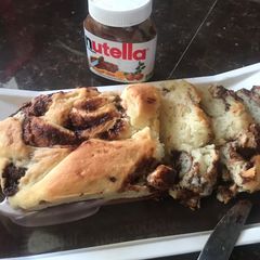 Nutella bread A picture of Nutella bread.