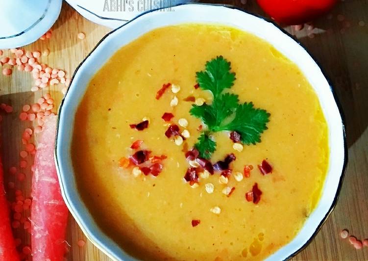 Recipe of Speedy Red lentil soup