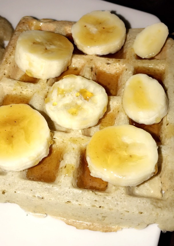 Una foto de Waffles de avena