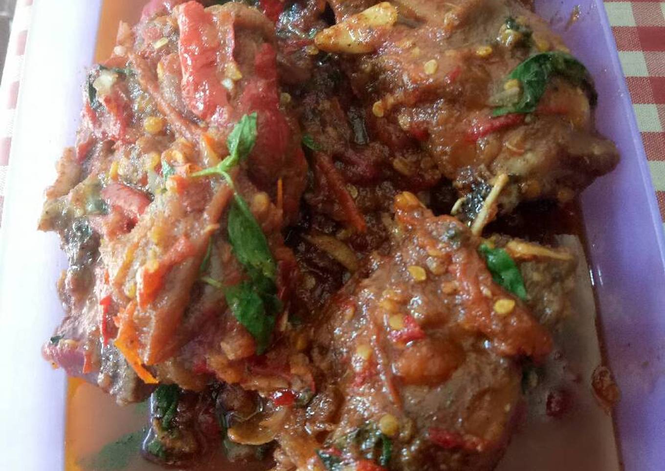 Ayam sambel balado kemangi
