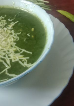 A picture of Palak corn.