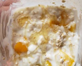 Ultimate Making Recipe Peaches and cream overnight oats Delicious Perfect