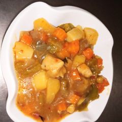 A picture of Potato Onion soup.