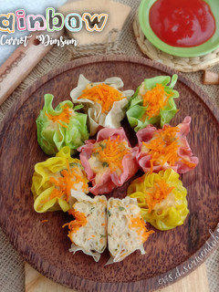 Foto resep Rainbow Carrot Dimsum (Dimsum Wortel Pelangi)