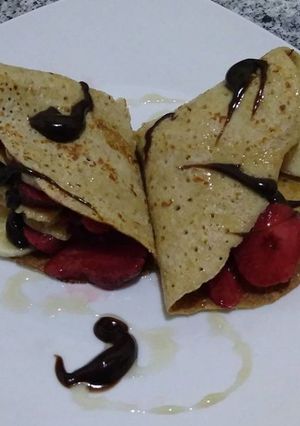 Una foto de Crepê de avena con fruta