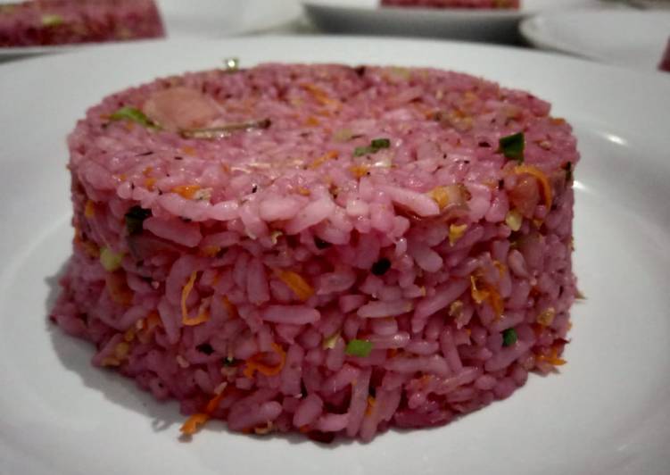 Resep Red Velvet Vegetarian Fried Rice Lezat