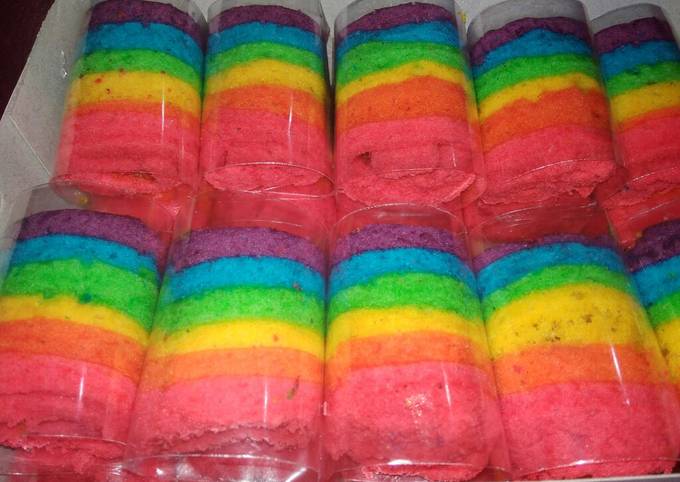 Easiest Way to Cook Appetizing 8. Rainbow Roll Cake modal dikit untung banyak