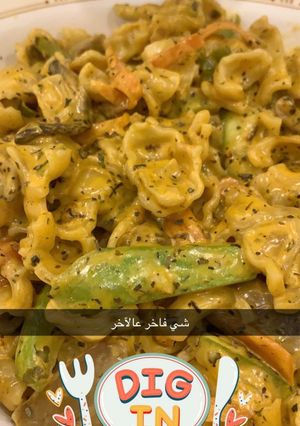 صورة لوصفة باستا بالبيستو والمكس صوص