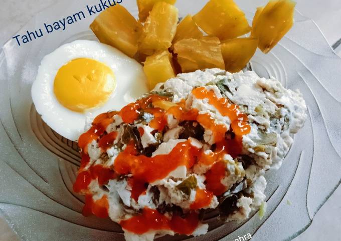Cara Bikin Tahu Bayam Kukus (menu diet 313 kkal) Enak
