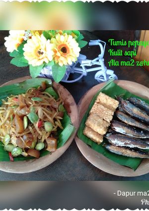 Foto resep Tumis pepaya muda & kulit sapi