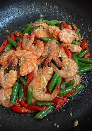 Foto resep Tumis Udang Buncis Sederhana