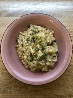 Una foto de Risotto de setas vegano