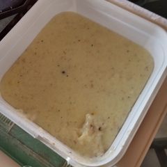 A picture of Healthy haldi wheat flour soup.