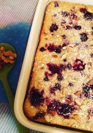 Una foto de Budín de frutas del bosque