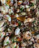 Ceviche de camarón y esmedregal