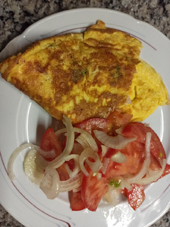Una foto de Omelette de jamón y queso