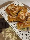 Brioche με κρέμα βανίλιας και κομμάτια σοκολάτας