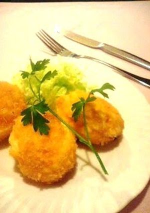 A picture of Our "Tamakoro" Egg Croquettes.