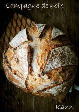 A picture of Rustic Walnut Loaf with Homemade Natural Leaven.