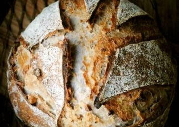 Recipe of Favorite Rustic Walnut Loaf with Homemade Natural Leaven